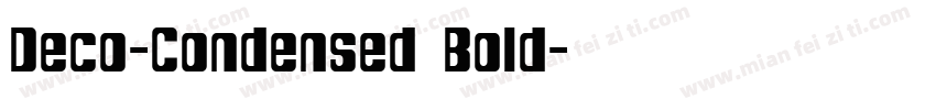 Deco-Condensed Bold字体转换